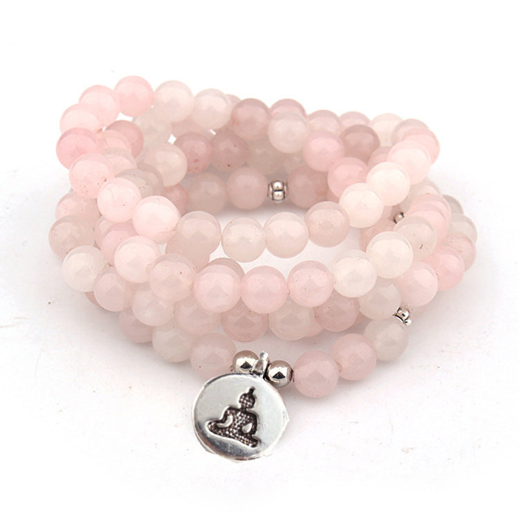 Natural Stone Powder Crystal Bracelet - Margue Blossom