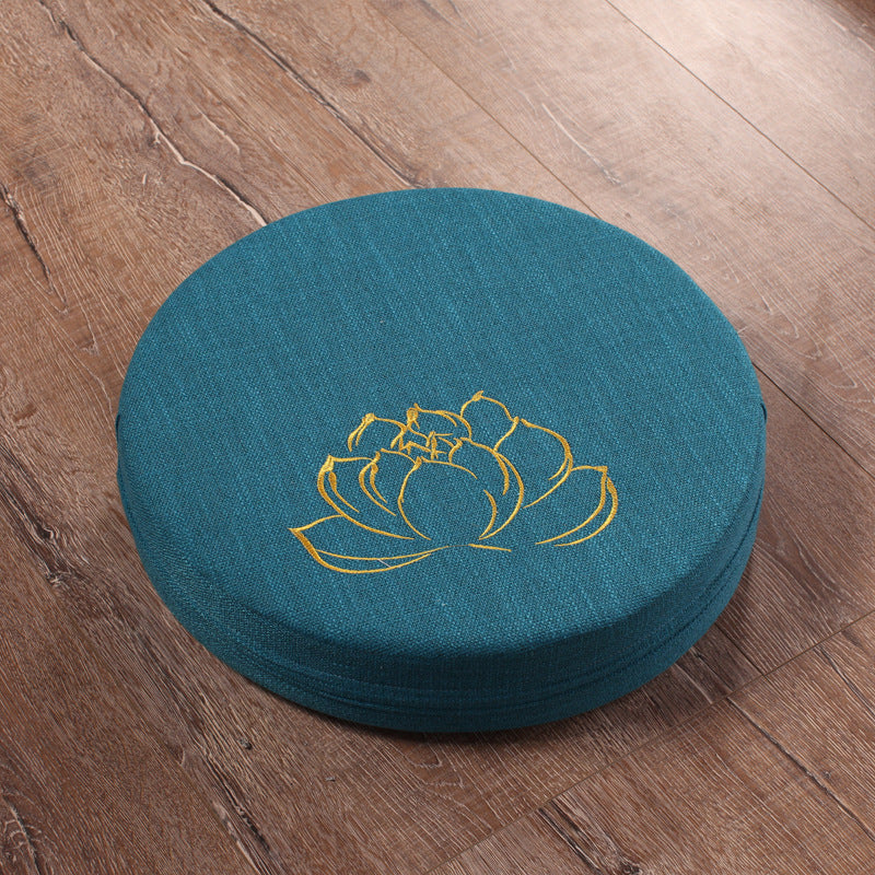 Embroidered Lotus Meditation Futon - Margue Blossom