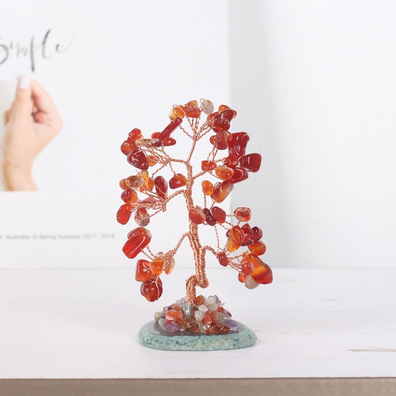 Healing Decor Citrine Red Agate Table Ornament - Margue Blossom